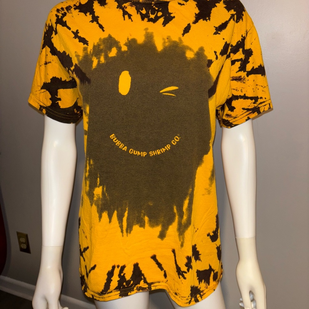 Yellow and Black Tie-Dye Short Sleeve Tee